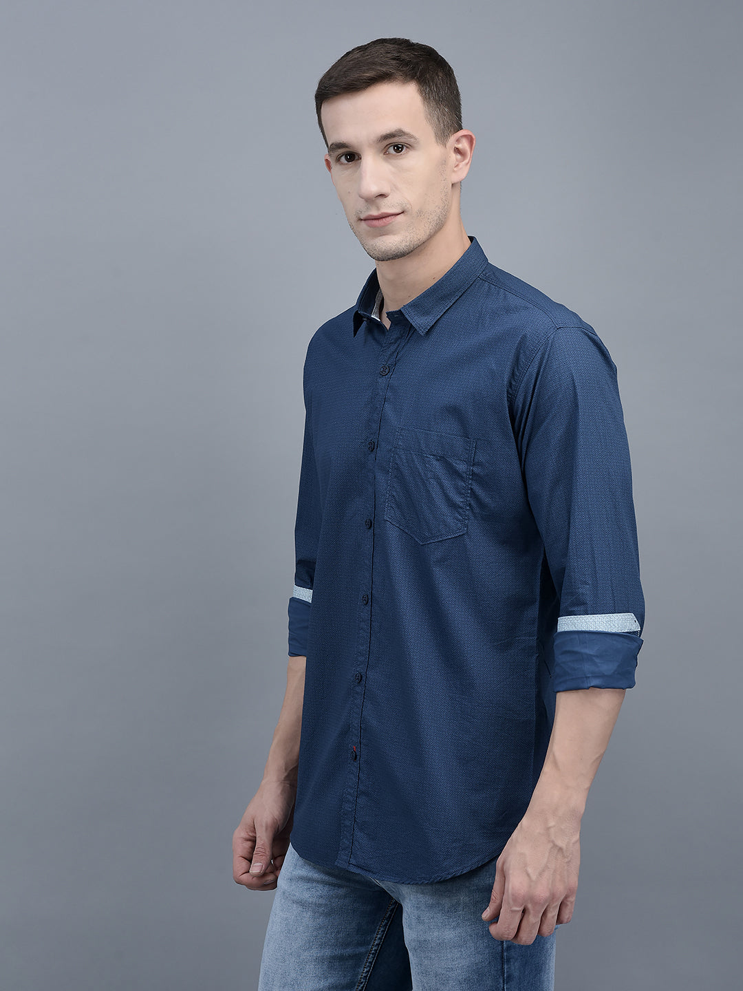 Full Men Indigo Blue Denim Shirt, Slim Fit at Rs 399 in Kanpur | ID:  14560828012